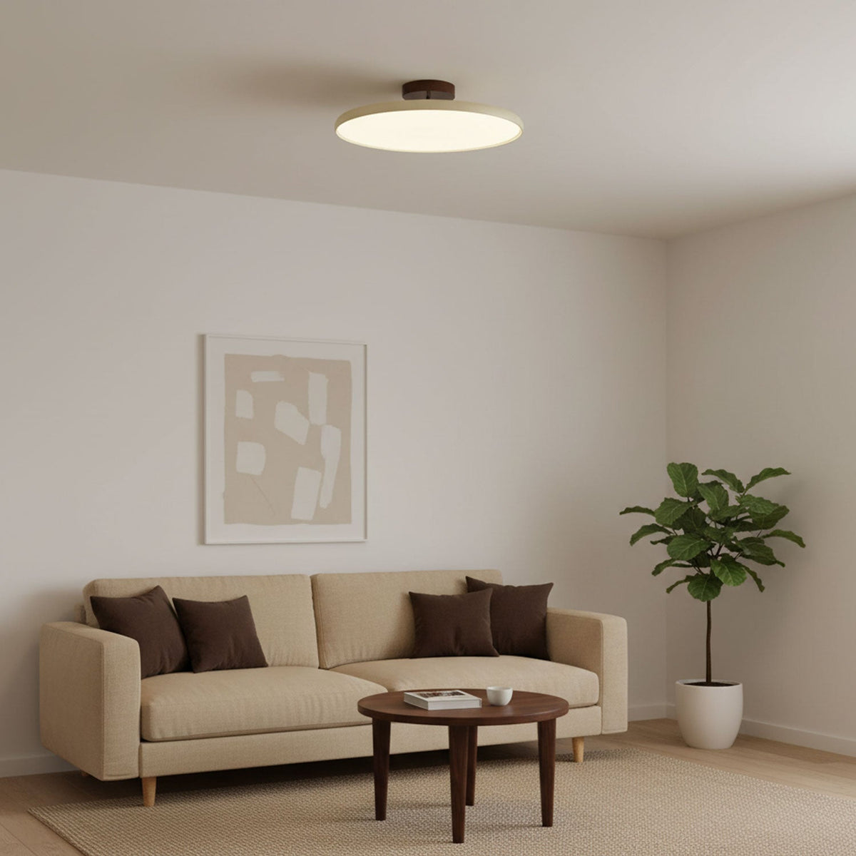 Matte Black Adjustable Ceiling Lamp with Soft Diffused Light – Ideal for Living Room or Bedroom