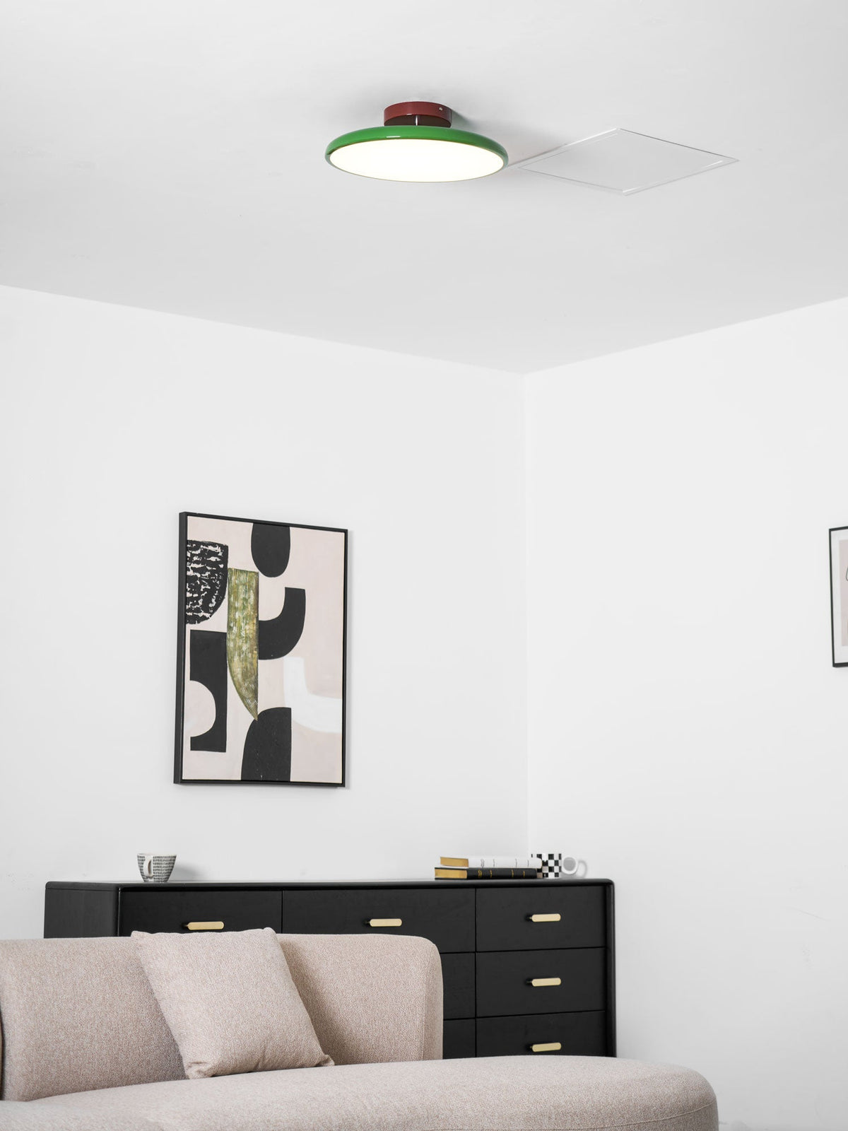 Matte Black Adjustable Ceiling Lamp with Soft Diffused Light – Ideal for Living Room or Bedroom