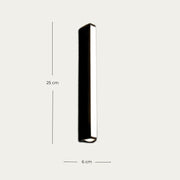 Matte Black Metal Wall Sconce with Vertical Design – Ideal for Outdoor Faucet Area by Walnut