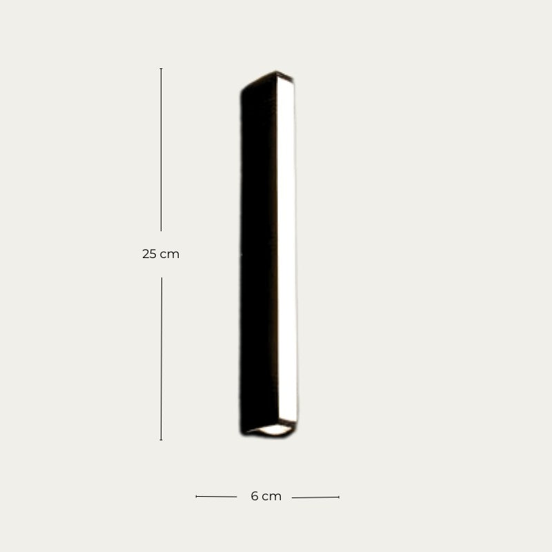 Matte Black Metal Wall Sconce with Vertical Design – Ideal for Outdoor Faucet Area by Walnut