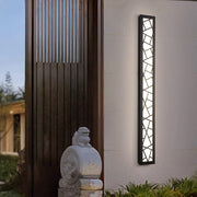 Matte Black Metal Wall Sconce with Vertical LED Light – Ideal for Outdoor Spaces