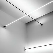 Matte White Aluminum Ceiling Lamp with 360° Swivel LED Strip – Ideal for Living Room or Office