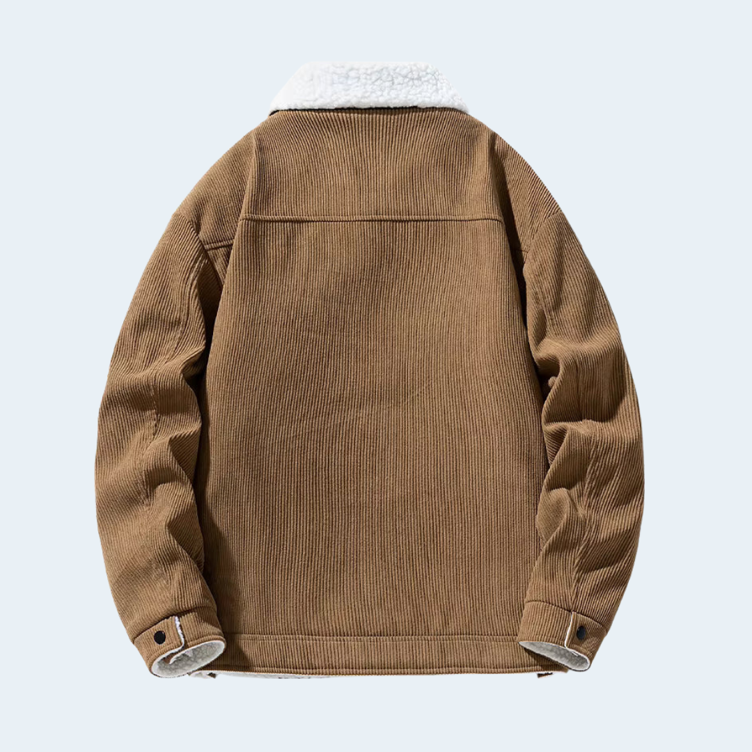 Biruvi | Men’s Sherpa-Lined Corduroy Jacket