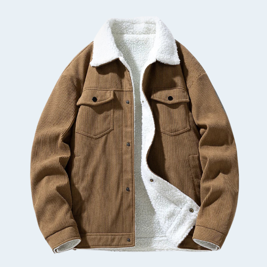 Biruvi | Men’s Sherpa-Lined Corduroy Jacket