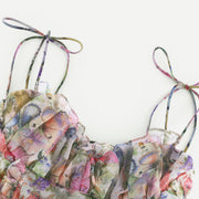 Meredith | Bustier Fit Floral Print Pleated Mini Summer Dress