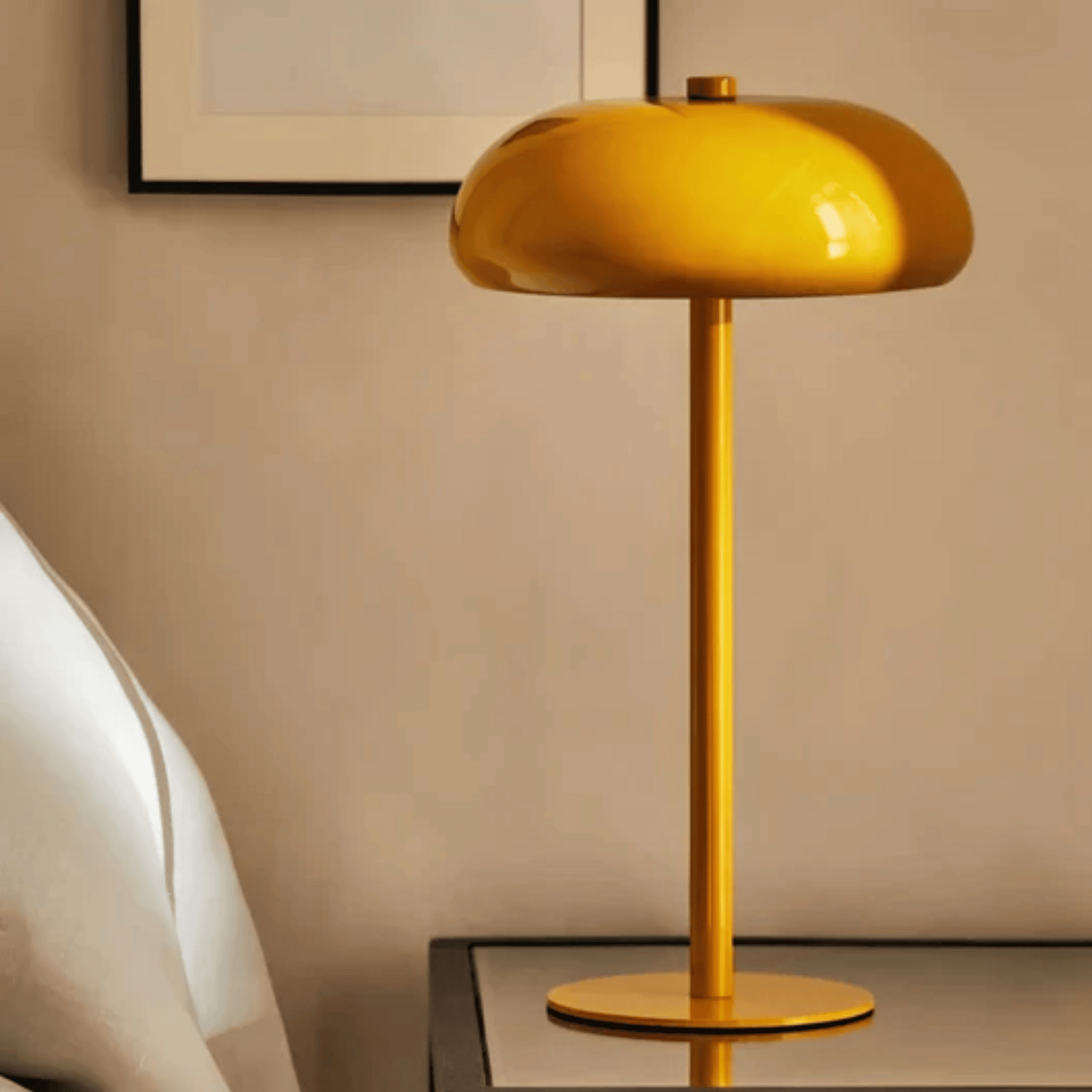 Metal Dome Table Lamp with LED Touch Control – Ideal for Bedroom or Office