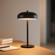 Metal Dome Table Lamp with LED Touch Control – Ideal for Bedroom or Office