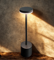 Metal Retro Table Lamp with Wireless Rechargeable Battery – Ideal for Living Room or Bedroom