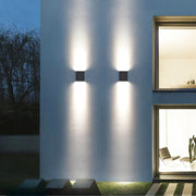 Metallic Cube Outdoor Wall Sconce with Minimalist Design – Ideal for Exterior Walls by Florence
