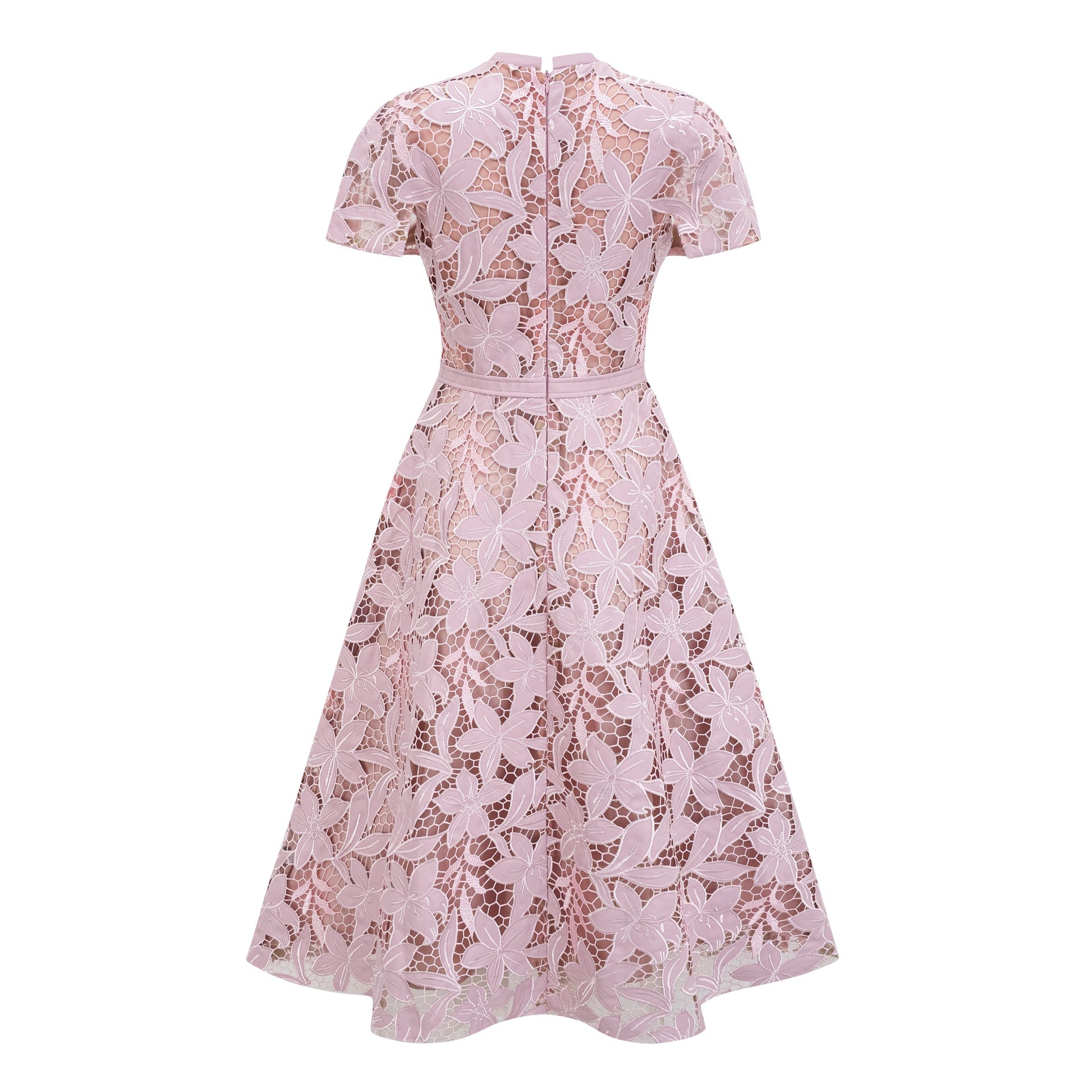 Milena | Flared Fit Guipure Lace Wedding Guest Dress