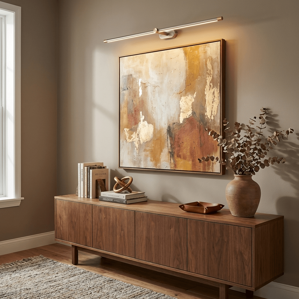 Minimalist Metal Rechargeable Wall Lamp with Linear Light – Ideal for Bedroom or Hallway