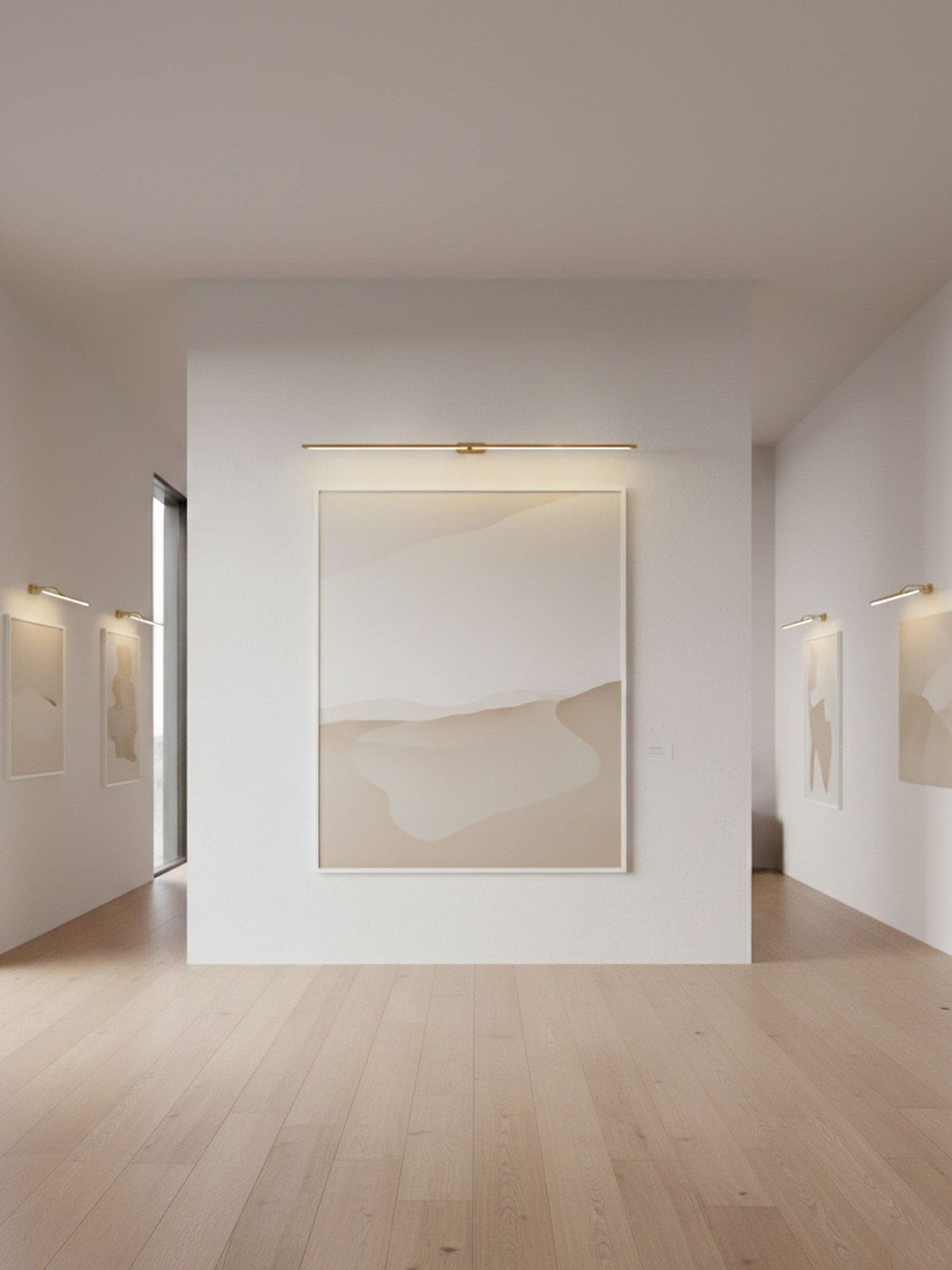 Minimalist Metal Rechargeable Wall Lamp with Linear Light – Ideal for Bedroom or Hallway