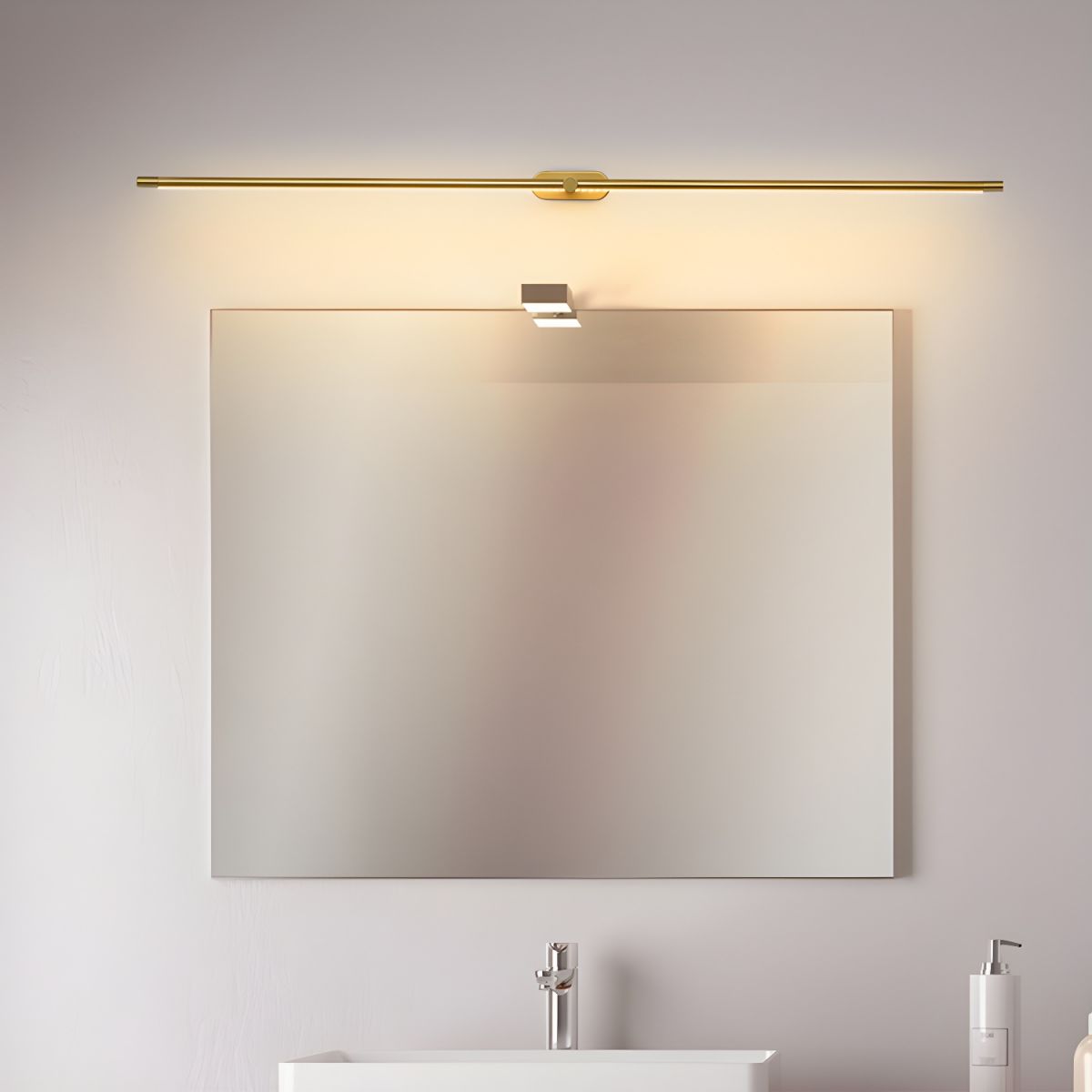 Minimalist Metal Rechargeable Wall Lamp with Linear Light – Ideal for Bedroom or Hallway
