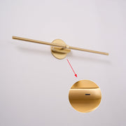 Minimalist Metal Rechargeable Wall Lamp with Linear Light – Ideal for Bedroom or Hallway