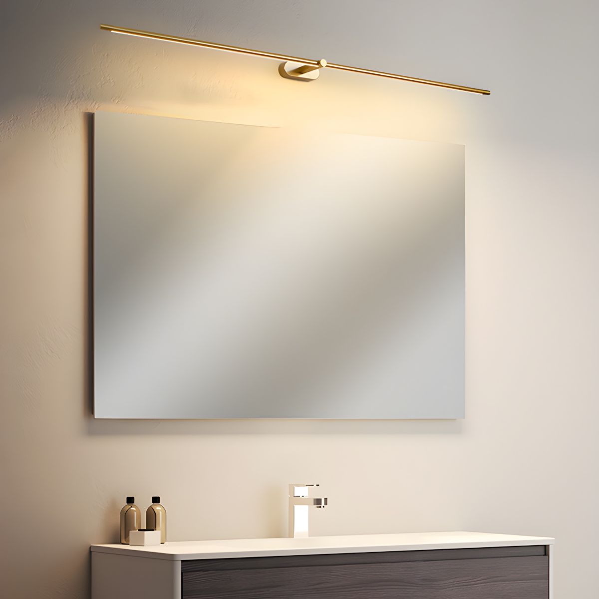 Minimalist Metal Rechargeable Wall Lamp with Linear Light – Ideal for Bedroom or Hallway
