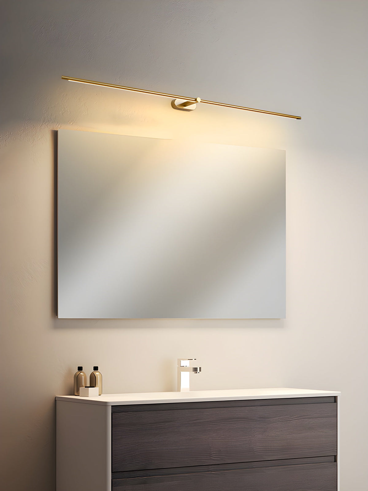 Minimalist Metal Rechargeable Wall Lamp with Linear Light – Ideal for Bedroom or Hallway
