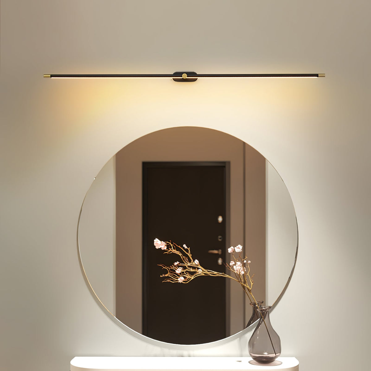 Minimalist Metal Rechargeable Wall Lamp with Linear Light – Ideal for Bedroom or Hallway