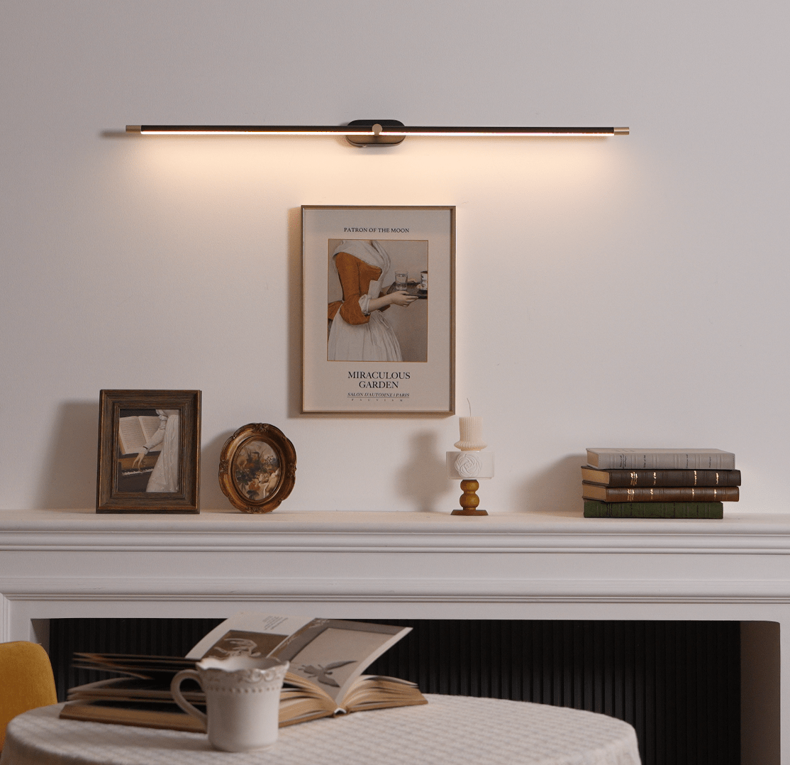 Minimalist Metal Rechargeable Wall Lamp with Linear Light – Ideal for Bedroom or Hallway