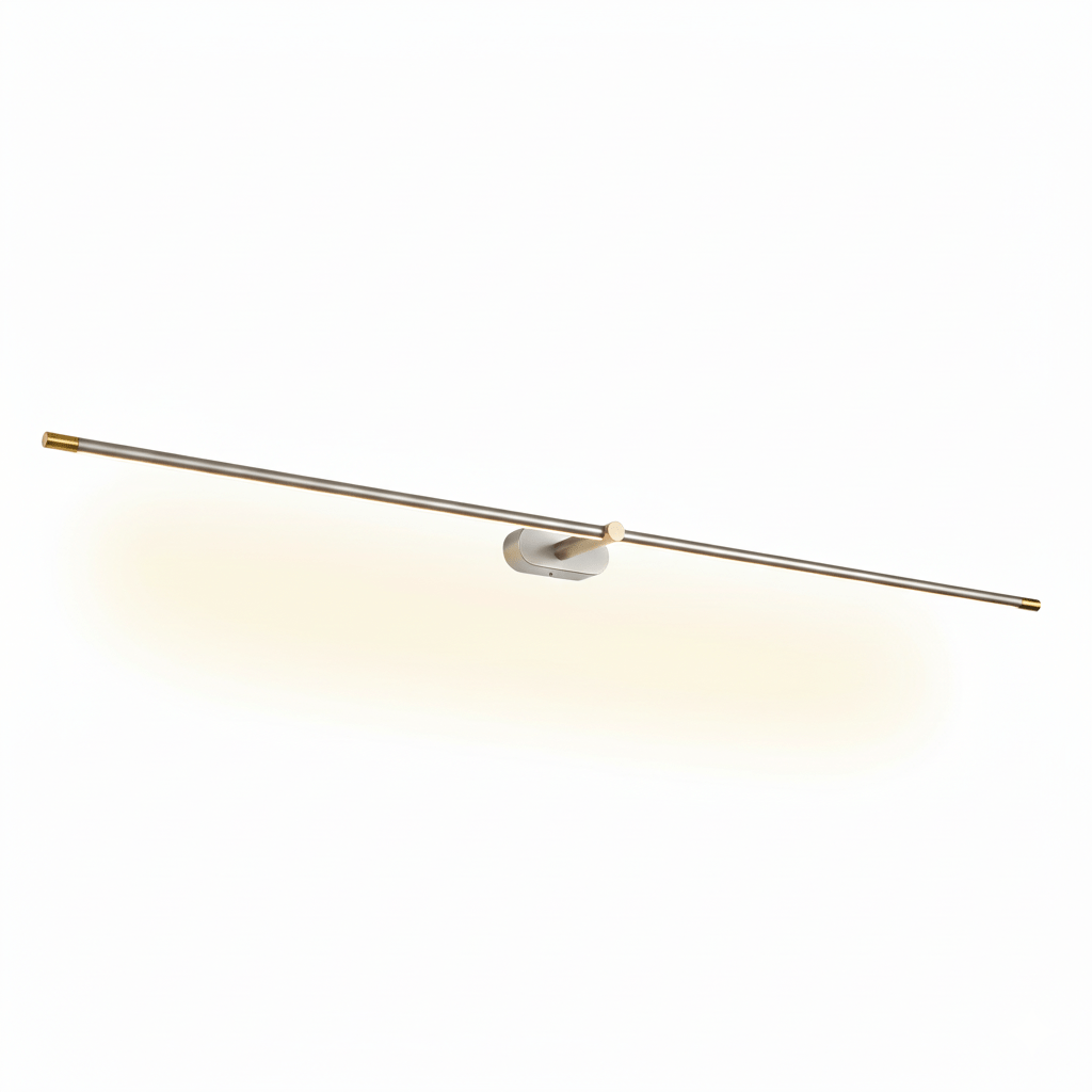 Minimalist Metal Rechargeable Wall Lamp with Linear Light – Ideal for Bedroom or Hallway