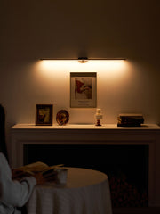 Minimalist Metal Rechargeable Wall Lamp with Linear Light – Ideal for Bedroom or Hallway
