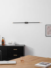 Minimalist Metal Rechargeable Wall Lamp with Linear Light – Ideal for Bedroom or Hallway