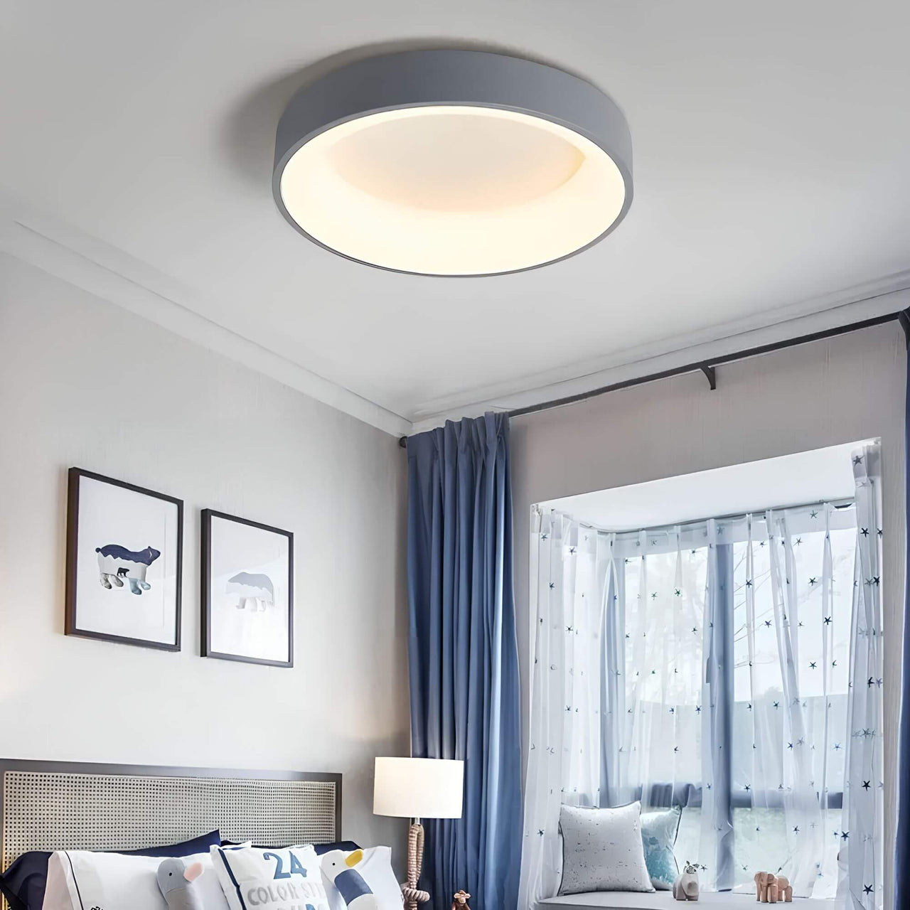 Minimalist Scandinavian LED Ceiling Lamp with Even Light Distribution – Ideal for Living Room or Bedroom
