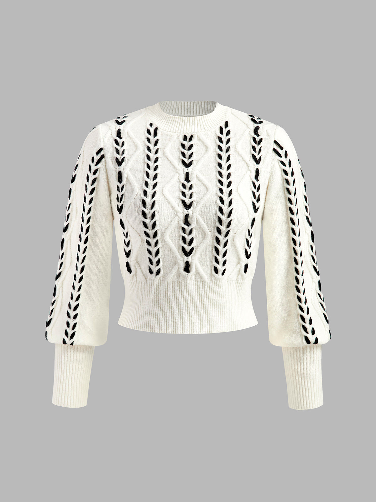 Miranda | Cinched Waist Contrast Binding Sweater
