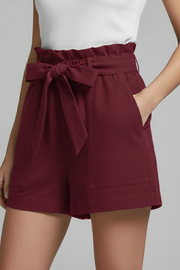 Miranda | Tie Waist Relaxed Fit Shorts With Pockets