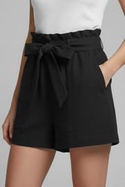 Miranda | Tie Waist Relaxed Fit Shorts With Pockets