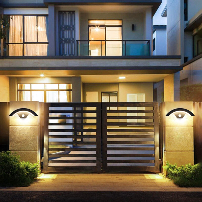 Modern Metal Outdoor Wall Sconce with Motion Sensor – Ideal for Exterior Spaces