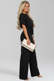 Nadia | Tie-Belt Wide-Leg Jumpsuit