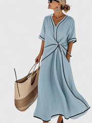 Natasha | Relaxed Fit Striped Midi Dress