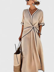 Natasha | Relaxed Fit Striped Midi Dress