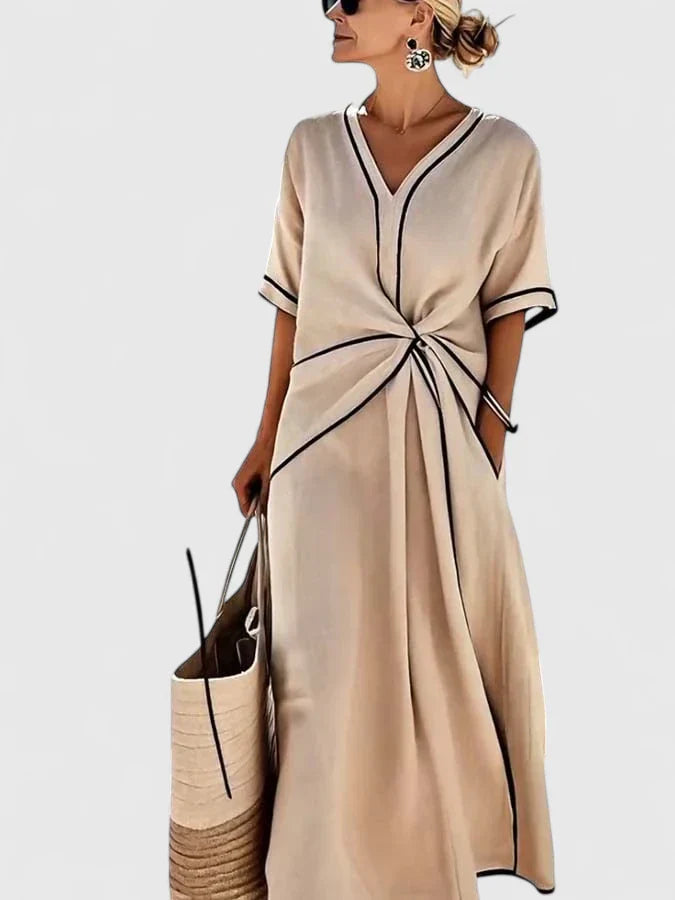 Natasha | Relaxed Fit Striped Midi Dress