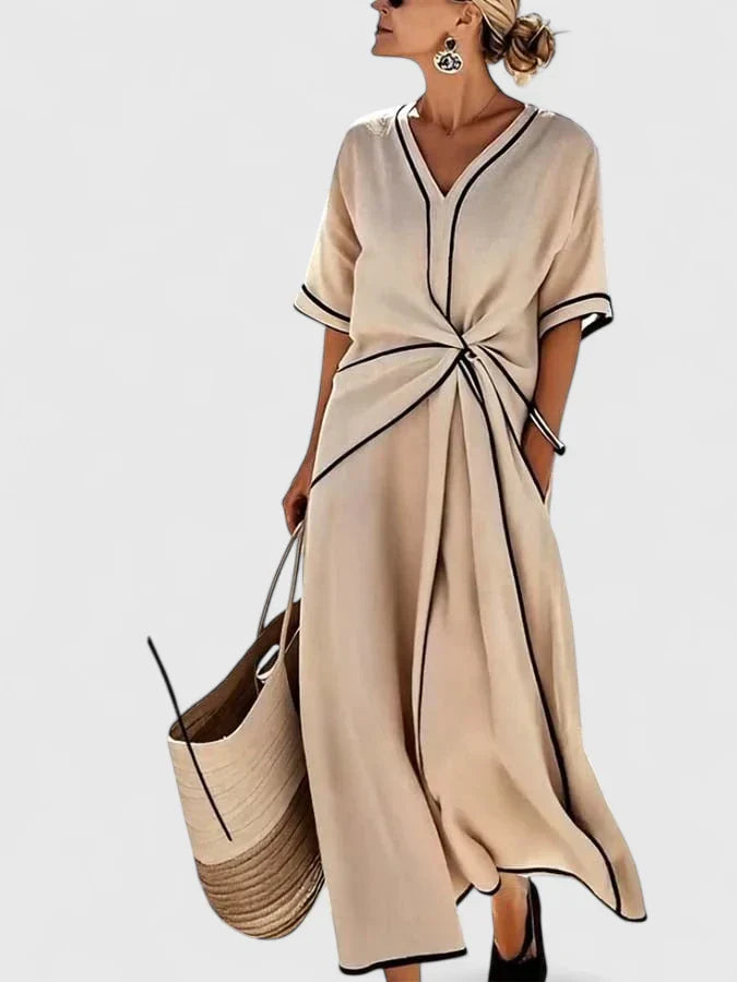 Natasha | Relaxed Fit Striped Midi Dress