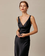 Nia | Sleeveless Cowl Neck Sheath Bridesmaid Dress