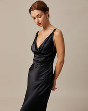 Nia | Sleeveless Cowl Neck Sheath Bridesmaid Dress
