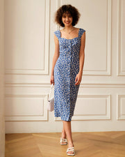 Nova | Sleeveless Sweetheart Neck Floral Summer Dress