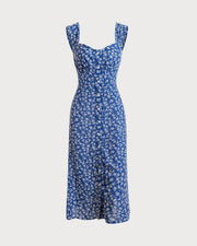 Nova | Sleeveless Sweetheart Neck Floral Summer Dress