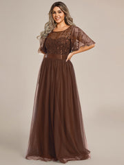 Octavia | A-Line Belted Embroidered Evening Dress Mother of the Bride Outfits