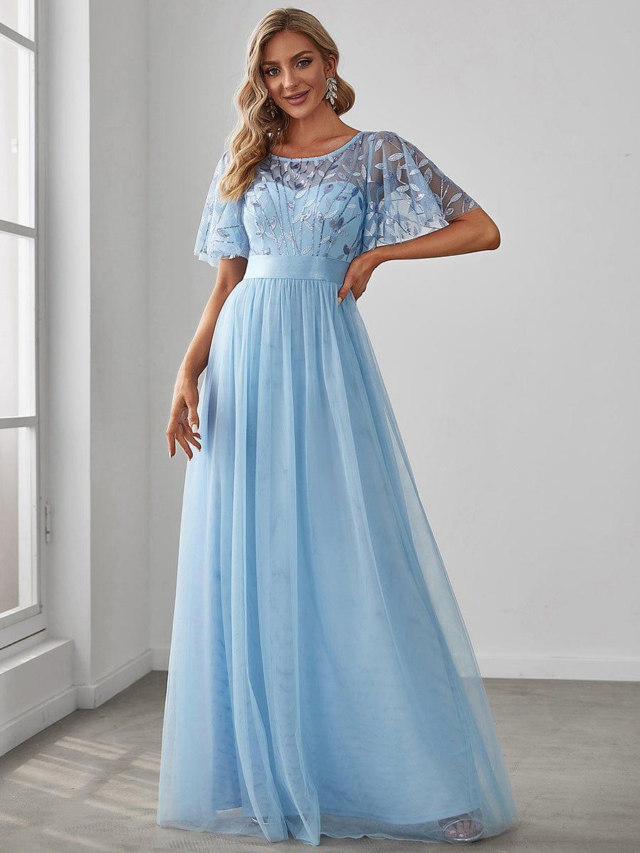Octavia | A-Line Belted Embroidered Evening Dress Mother of the Bride Outfits