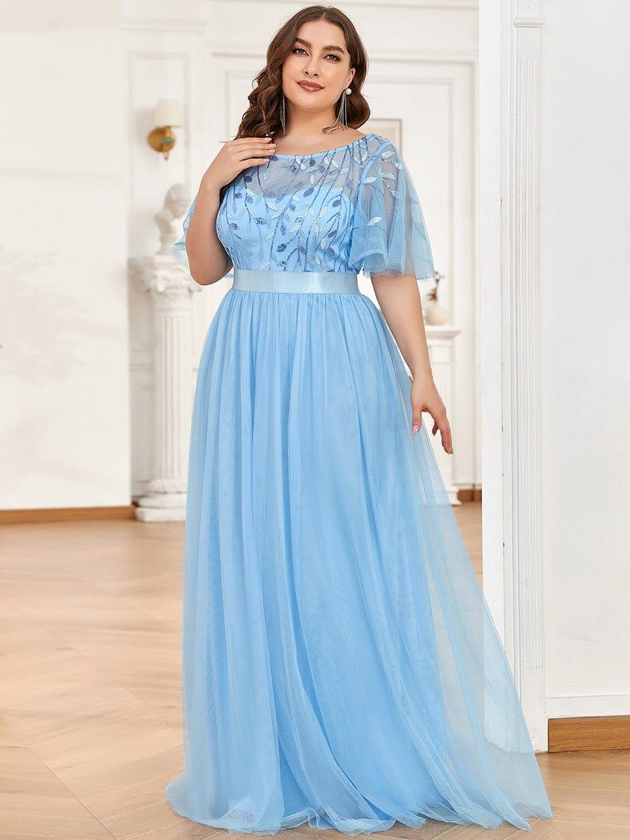 Octavia | A-Line Belted Embroidered Evening Dress Mother of the Bride Outfits