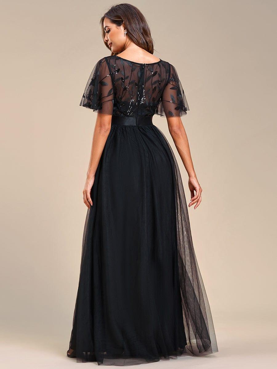 Octavia | A-Line Belted Embroidered Evening Dress Mother of the Bride Outfits