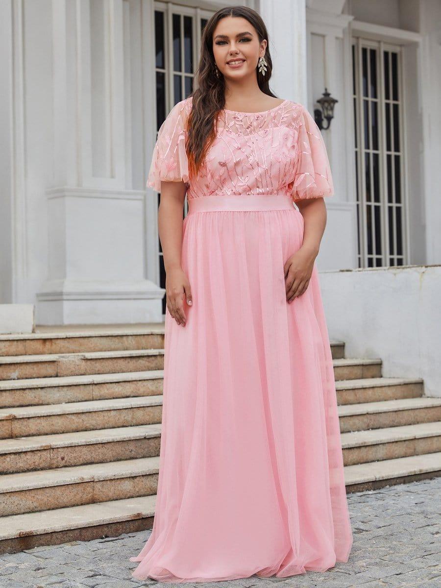 Octavia | A-Line Belted Embroidered Evening Dress Mother of the Bride Outfits