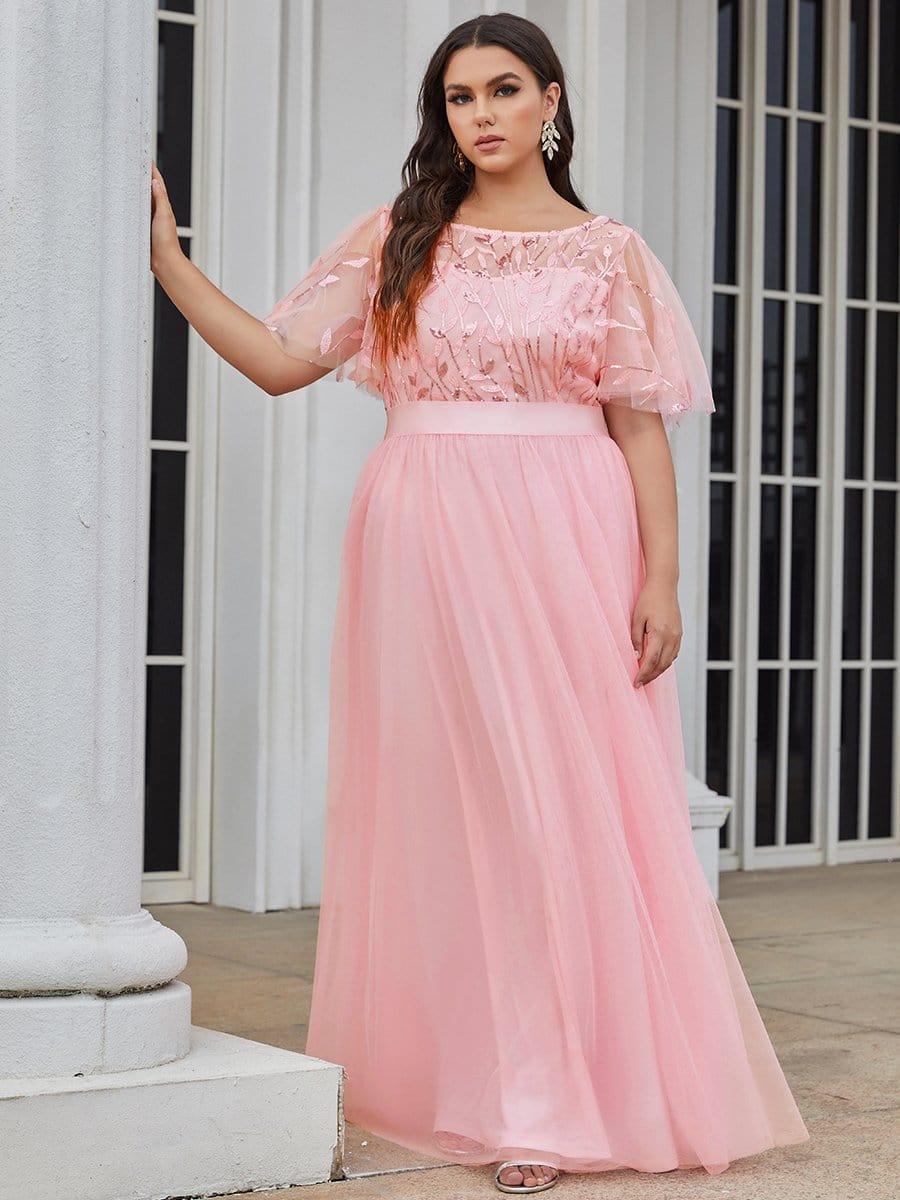 Octavia | A-Line Belted Embroidered Evening Dress Mother of the Bride Outfits
