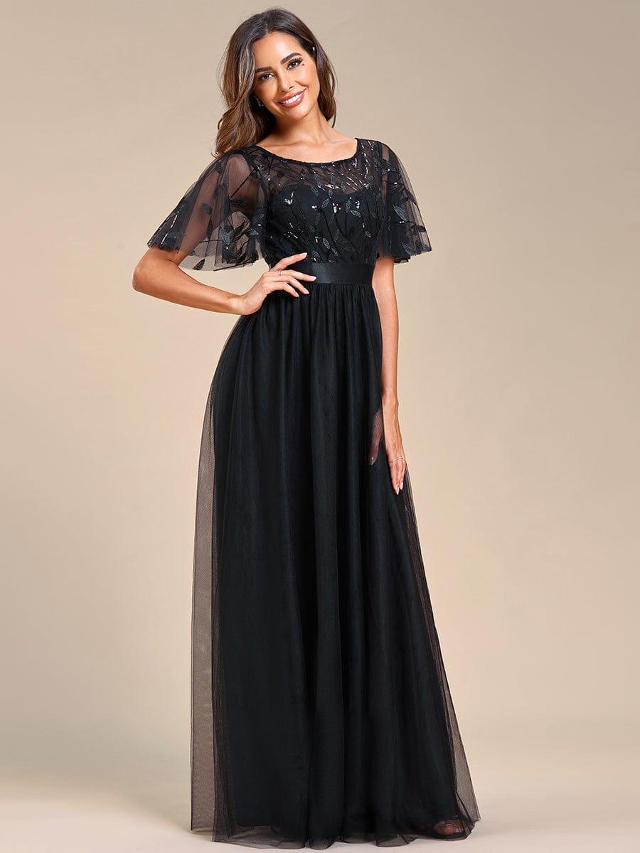 Octavia | A-Line Belted Embroidered Evening Dress Mother of the Bride Outfits