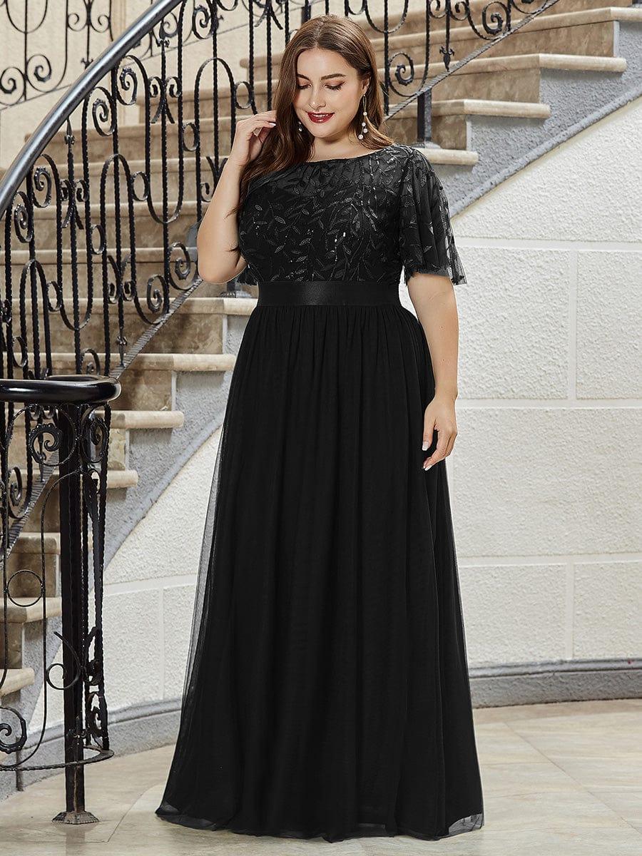 Octavia | A-Line Belted Embroidered Evening Dress Mother of the Bride Outfits