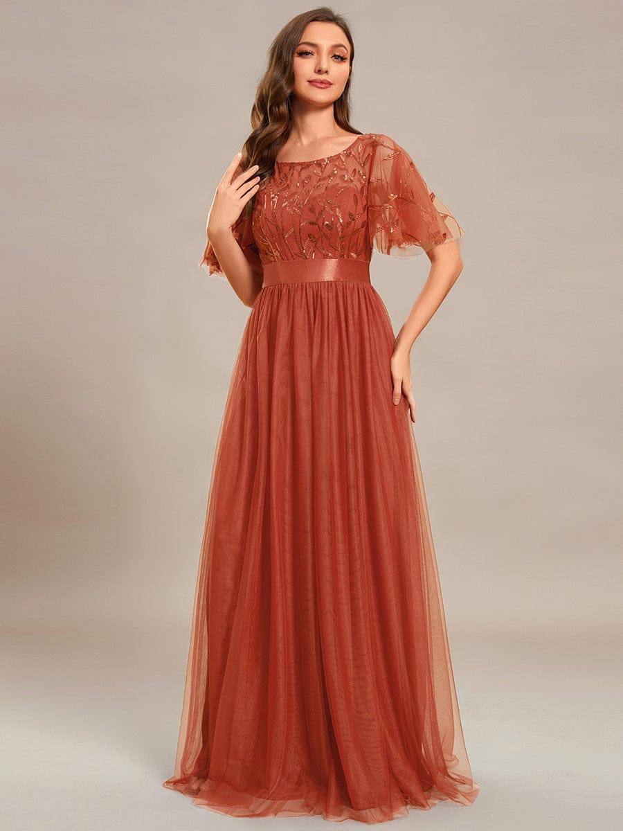 Octavia | A-Line Belted Embroidered Evening Dress Mother of the Bride Outfits
