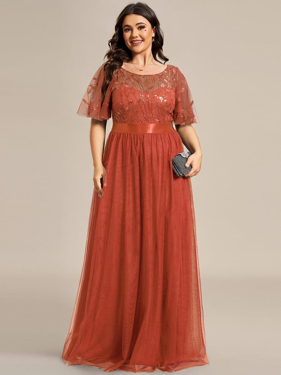 Octavia | A-Line Belted Embroidered Evening Dress Mother of the Bride Outfits