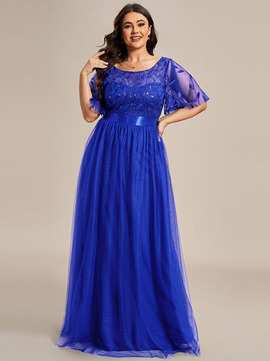 Octavia | A-Line Belted Embroidered Evening Dress Mother of the Bride Outfits